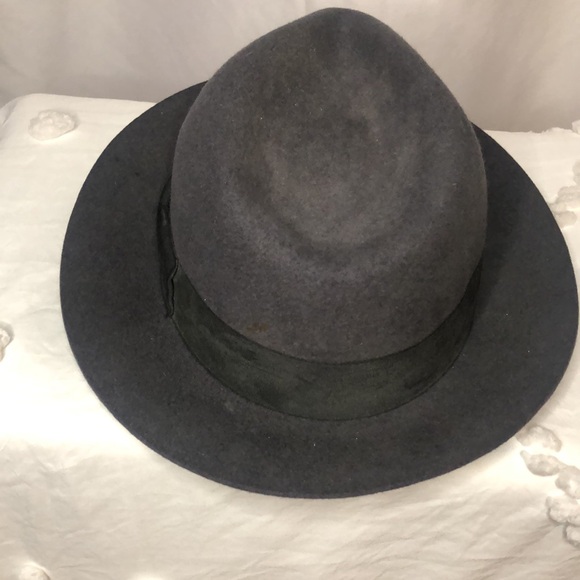 Authentic INDIANA JONES dark gray 100% wool/felt fedora hat. Size Large. - Picture 3 of 12